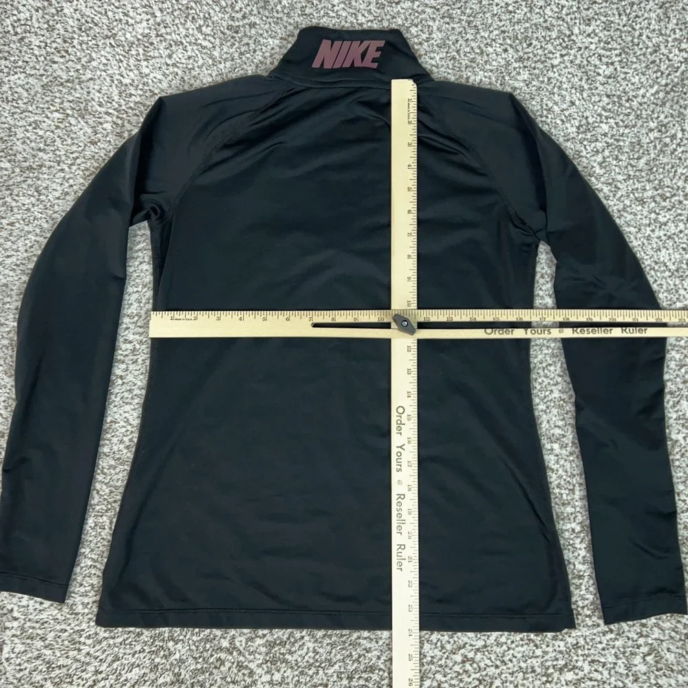 Nike Pullover Womens Small Black Dri-FIT Pro 1/4 Zip Mock Neck Running Top Sport